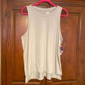 Joy Lab XXL gray striped sleeveless work out top